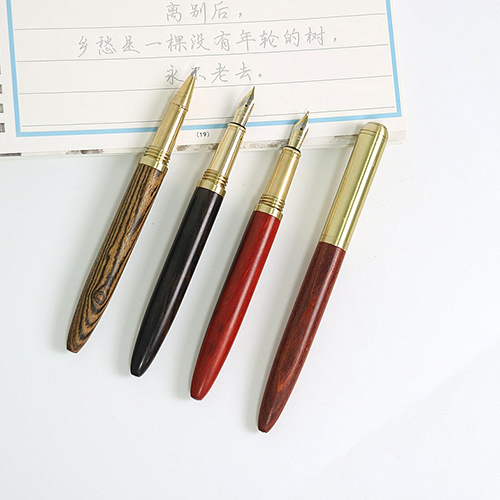 黄铜檀木商务钢笔木头签字笔